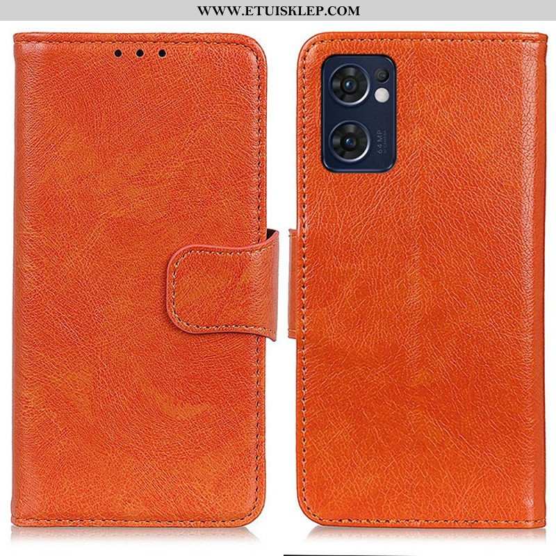 Etui Folio do Oppo Find X5 Lite Dwoina Skóry Nappa